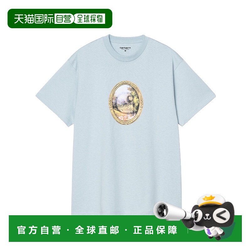 1h可退 CARHARTT WIP 男士T恤 I0351930N1XX AW2025 蓝色短袖