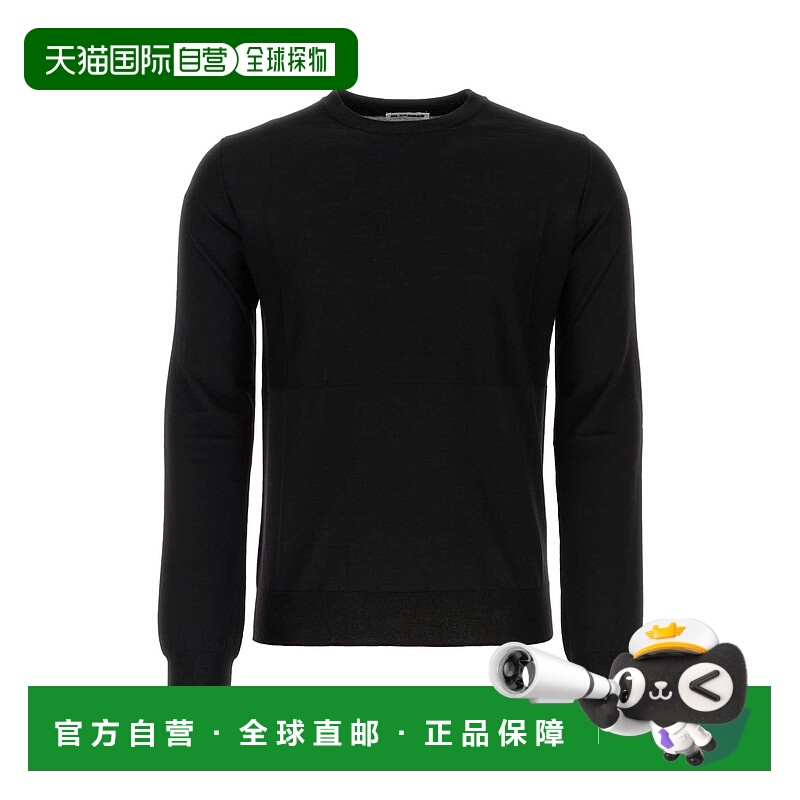 1h可退 JIL SANDER 男士针织衫 J22GP0111J14610001 CO 黑色毛衣