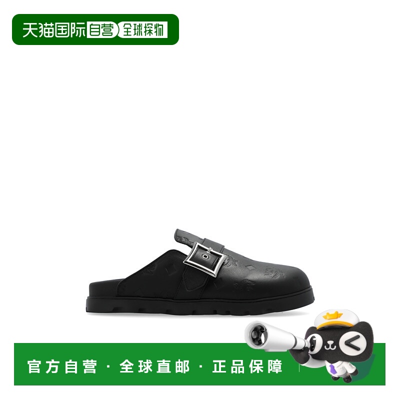 1h可退 MCM 男士凉鞋 MEXEAMM07BK0BLACK AW2024 黑色 Leather Sl