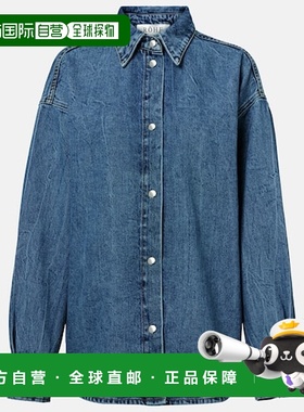 1h可退 潮奢 RÓhe 女士 宽松款牛仔布衬衫 blue蓝色 舒适时尚