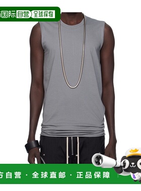 RICK OWENS 男士T恤 RU02E1151JA06 AW2025 灰色 圆领无袖背心