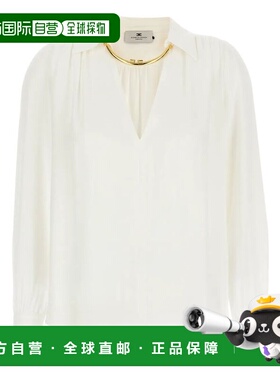 1h可退 潮奢 Elisabetta Franchi 女士 粘胶乔其纱衬衫 CA12356E2