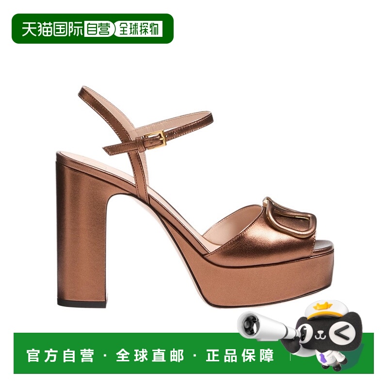 1h可退 VALENTINO 女士凉鞋 WS0FG2WYBR7W AW2025 棕色 方头高跟