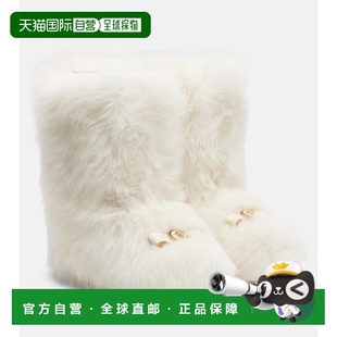 范思哲 versace 女士 毛羊皮靴子 舒适时 1h可退 white白色 潮奢