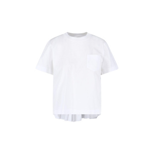 女士 Sacai 潮奢 2608544 Polos T恤白色上衣 and 1h可退