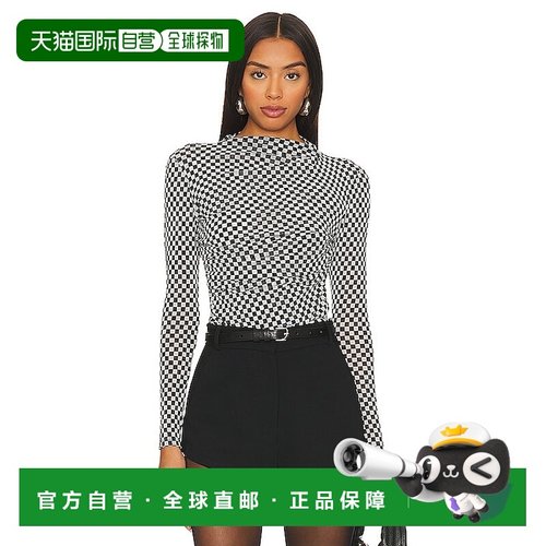 1h可退 潮奢 enza costa 女士 网纱扭纹长袖上衣 MSH3820半高领