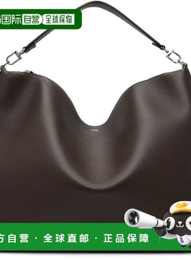 1h可退 潮奢 toteme 女士 棕色 Bevel Grained-Leather 托特包 25