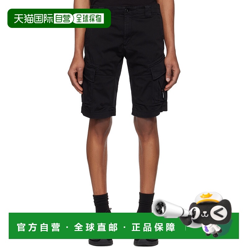 1h可退 潮奢 C.P. Company 男士 黑色工装短裤 18CMBE116A005694G