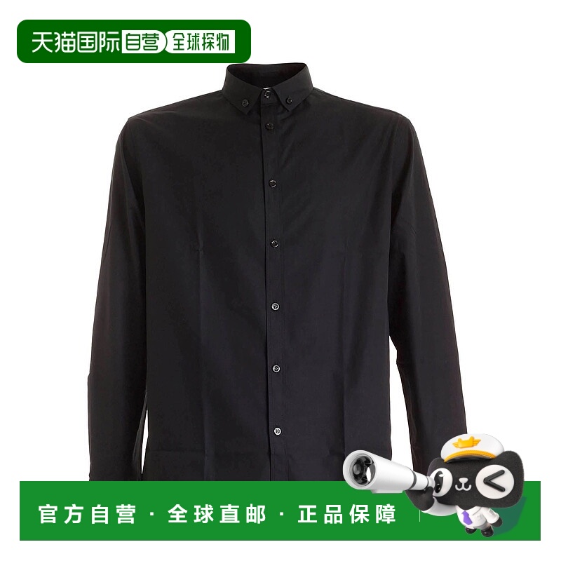 1h可退 MOSCHINO 男士衬衫 022070350555 AW2020 黑色 Maxi label