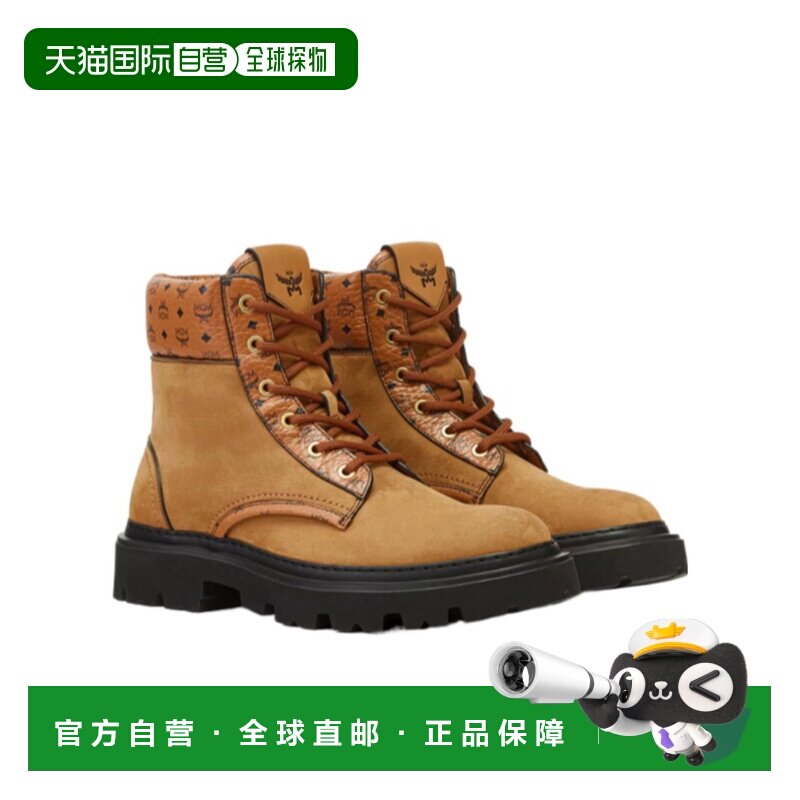 1h可退 MCM 女士高跟鞋 MESFAMM01CO AW2025 棕色 印花短筒靴