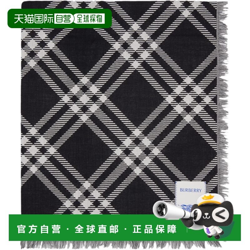 1h可退 潮奢 Burberry 巴宝莉 男士 黑色 & 白色 Wide Check Wool,服饰配件/皮带/帽子/围巾,围巾/丝巾/披肩,淘宝优惠券,粉丝福利购,淘宝优惠卷
