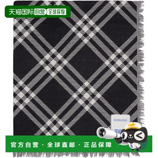 1h可退 潮奢 Burberry 巴宝莉 男士 黑色 & 白色 Wide Check Wool