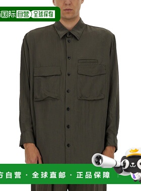 LEMAIRE 男士衬衫 OV1014LF1388BR482 SS2025 军绿色长袖