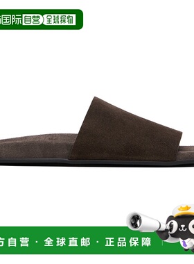 1h可退 潮奢 The Row 男士 棕色 Hugh 拖鞋 F2109L302