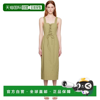 1h可退 潮奢 Staud 女士 绿色 Sutton 连衣裙 907937KHA