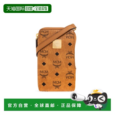 MCM 男士斜挎包 MXZGSTA040CO SS2026 棕色 Phone case on a belt