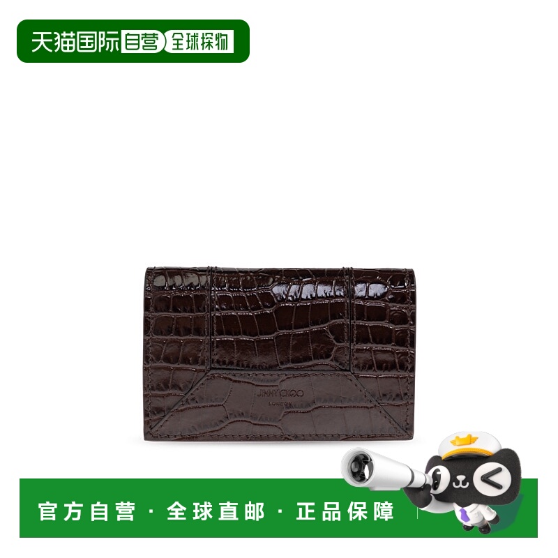 1h可退 JIMMY CHOO 女士卡包 DMNELLOJZICHOCOLATEGOLD AW2025