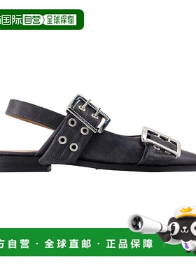 GANNI 女士芭蕾乐福鞋 S3152 AW2025 灰色 Ganni Feminine Buckle