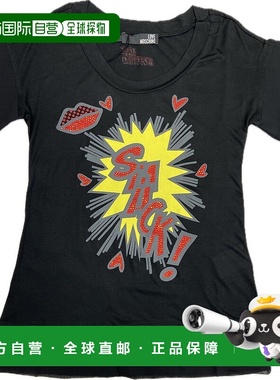 1h可退 MOSCHINO 女士T恤 W4E8701M34184183 AW2021 黑色女装