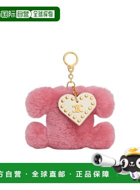 CELINE 女士钥匙扣 49J493GAV24PI AW2024 粉红色 TRIOMPHE 羊毛