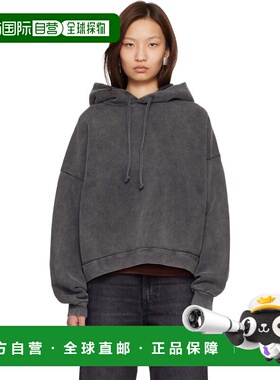 1h可退 潮奢 Acne Studios 艾克妮 女士 灰色徽标贴饰连帽衫 CI01