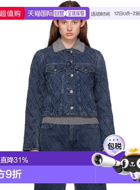 1h可退 潮奢 rag bone 瑞格布恩 女士 蓝色 Cora Quilted 牛仔夹