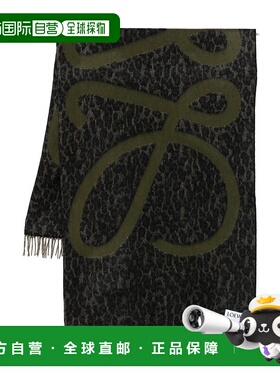 LOEWE 男士围巾 TSF2HM1W033948 AW2025 绿色 流苏围巾罗意威