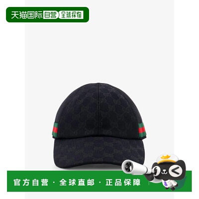 GUCCI 男士帽子 8726324HBJP1066 AW2026 黑色 Baseball hat with