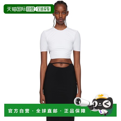 CHRISTOPHER ESBER 克里斯多夫 艾丝柏 女士 白色尼龙 T恤 SS22SW