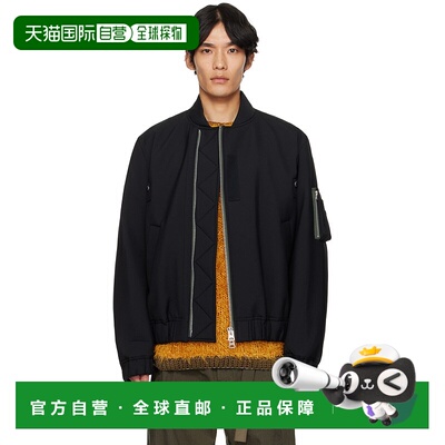 1h可退 潮奢 Sacai 男士 黑色 Suiting Blouson 飞行员夹克 25037