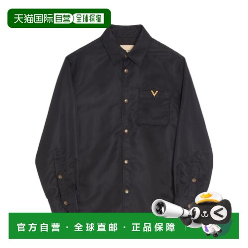 VALENTINO 男士衬衫 VCIO06BET0NO SS2026 黑色 长袖衬衫夹克