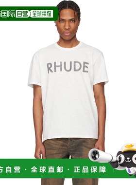 1h可退 潮奢 Rhude 男士 白色 Logo Slub T 恤 RHPS25TT24012