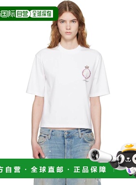 1h可退 潮奢 off-white 女士 白色 Royal Crown Boxy T 恤 OWAA12