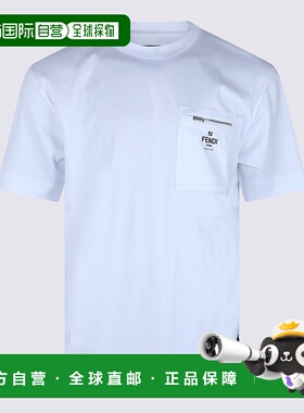 FENDI 男士T恤 FY0936ARYRF0QA0 CO 白色