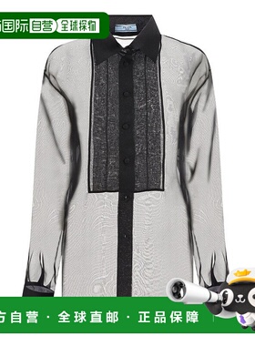 1h可退 潮奢 Prada 普拉达 女士 透明長袖襯衫 P424GS231110L