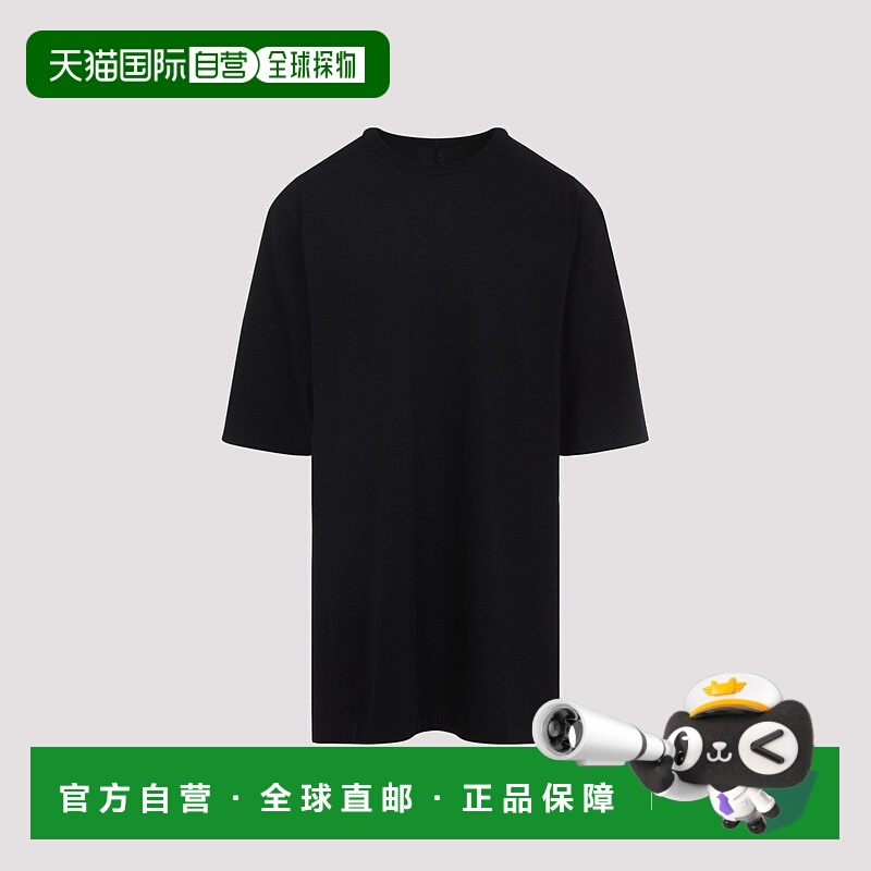 1h可退 RICK OWENS 男士T恤 RU02E1274JA09 AW2025 黑色 Jumbo Sh