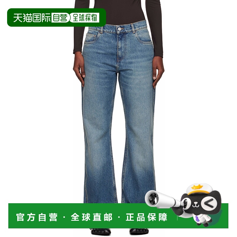 1h可退 潮奢 Coperni 女士 蓝色 Boyfriend 牛仔裤 COPP163F2022