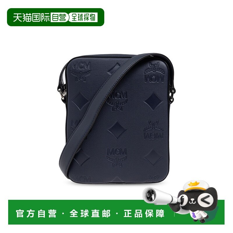 MCM 男士单肩包 MMRESKK020VC SS2025 深蓝色 Leather shoulder b