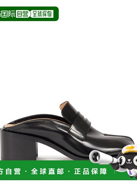 1h可退 潮奢 Maison Margiela 马丁 马吉拉 女士 黑色皮质凉拖 S5