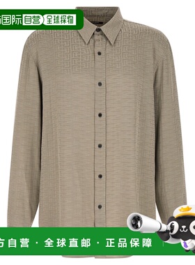 BALMAIN 男士衬衫 GH1HS555VI749DJ SS2026 灰色 Jacquard monogr