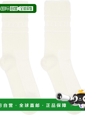 1h可退 潮奢 Sacai 女士 灰白色 Pile Logo 中筒袜 2501045S