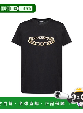 BALMAIN 男士T恤 FH1EF000GE97EAD AW2025 男装黑色T-Shirt上衣