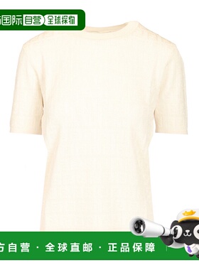 FENDI 女士T恤 FZXD57AUZRF0ZNM AW2025 米白色 Ivory cotton ble