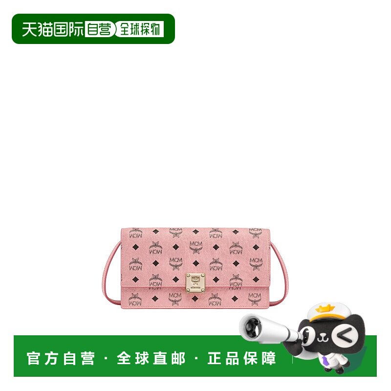 MCM 女士钱包 MYLFATA01PZ AW2025 粉红色 Aren 大号斜挎钱包