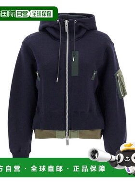 SACAI 女士针织毛衣 SCW231212 CO 黑色 'Sponge' hoodie