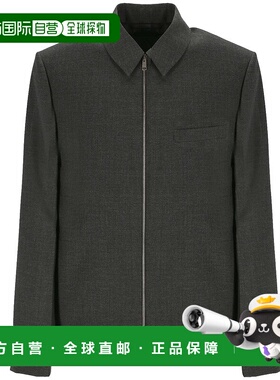 GIVENCHY 男士夹克 BM30F314FU067 AW2024 黑色 羊毛拉链夹克