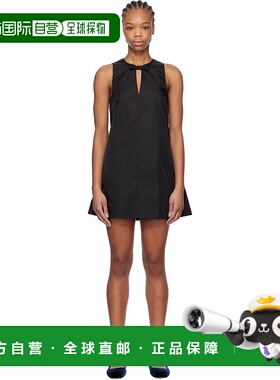 1h可退 潮奢 GANNI 甘尼 女士 黑色 Duchesse Nylon 连衣裙 W0472