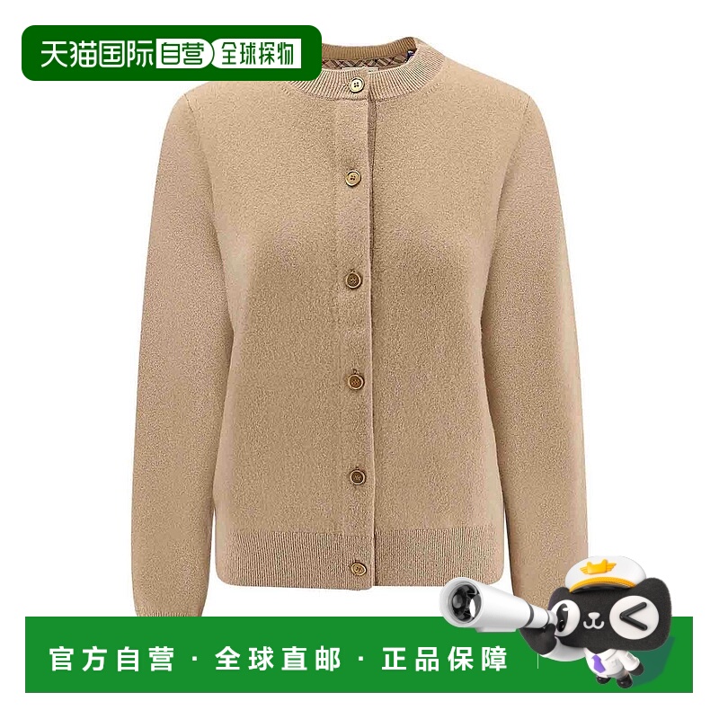 1h可退 BURBERRY 女士针织毛衣 8112121 SS2025 黑色 Cardigan Cl