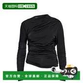 Draped GANNI Top上衣 AW2025 黑色 女士背心吊带 T43933733099