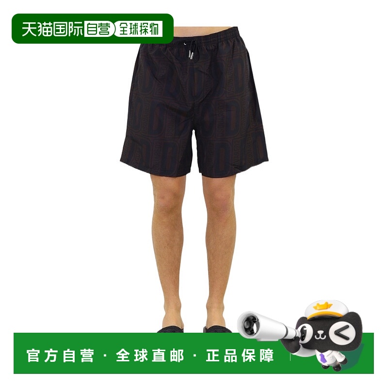1h可退 DSQUARED2 男士泳装 D7BM74580005 SS2023 花色 徽标泳裤